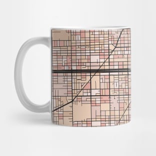 Chicago Map Pattern in Soft Pink Pastels Mug